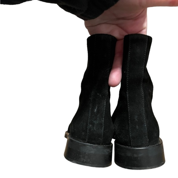 Jack Erwin black suede side zipper ankle boots - Picture 6 of 9